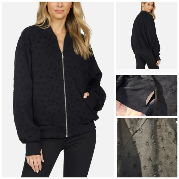 NWT Michael Lauren Credence Oversized Bomber with thumbholes
